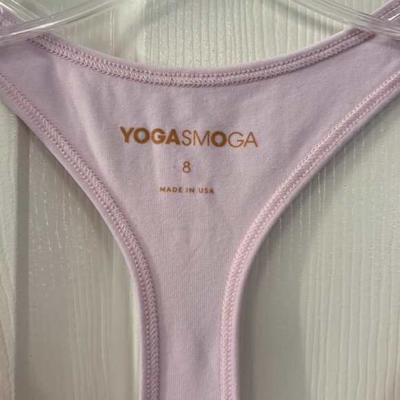 Yogasmoga Light Pink Racerback Tank Top Size 8 - Picture 4 of 11